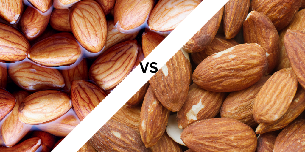 soaked almonds vs raw almonds